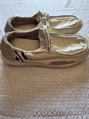 Hey Dude Wendy Star slip-on shoes featuring a distinctive zebra Star
